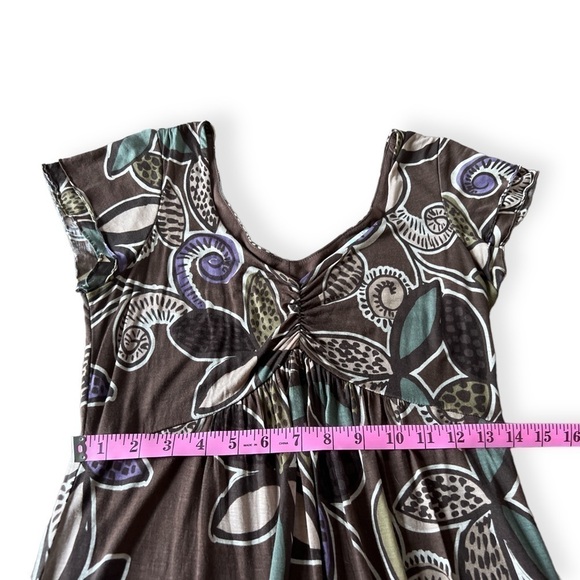 Boden Women’s Brown Boho Floral V-neck Knee Length Tencel Dress, Size 6 - Picture 10 of 11
